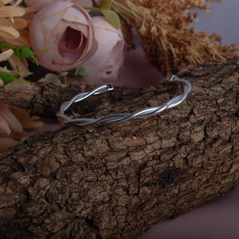 Bracelete Torcido Prata Luna