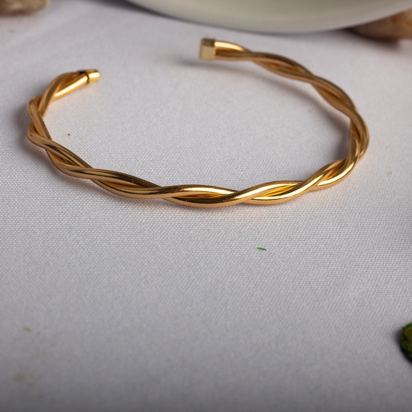Bracelete Torcido Dourado Luna