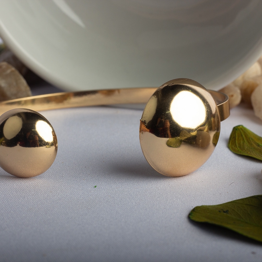 Bracelete Cìrculos Dourado Lua