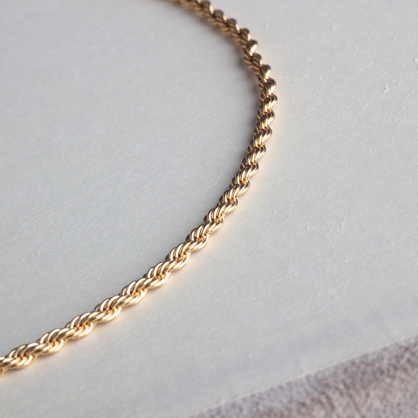 Colar Cordão Baiano Fino Dourado Nala