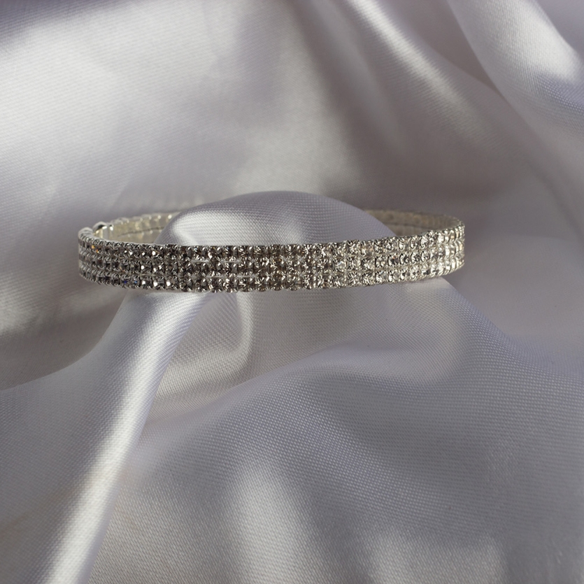 Bracelete Cravejado Prata Eva