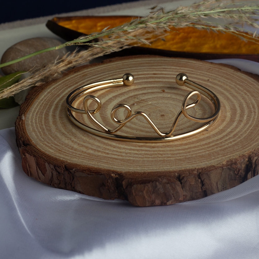 Bracelete Love Dourado Felipa