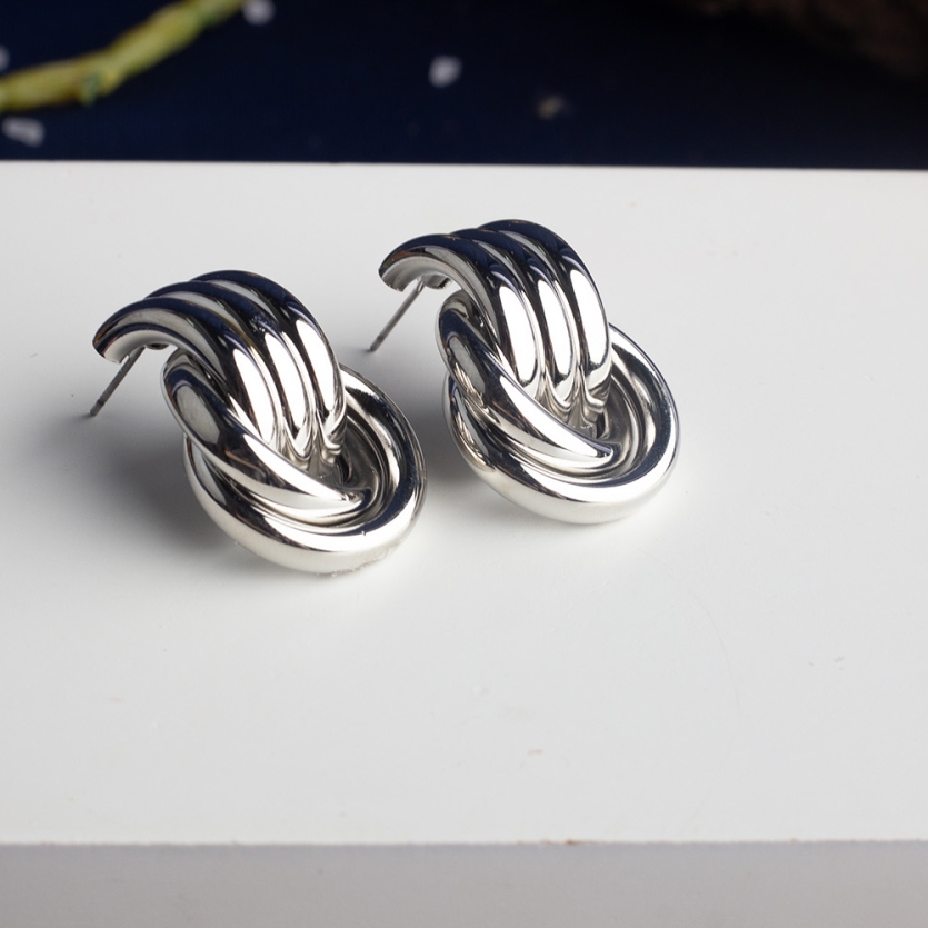 Brinco Elos Prata Letícia