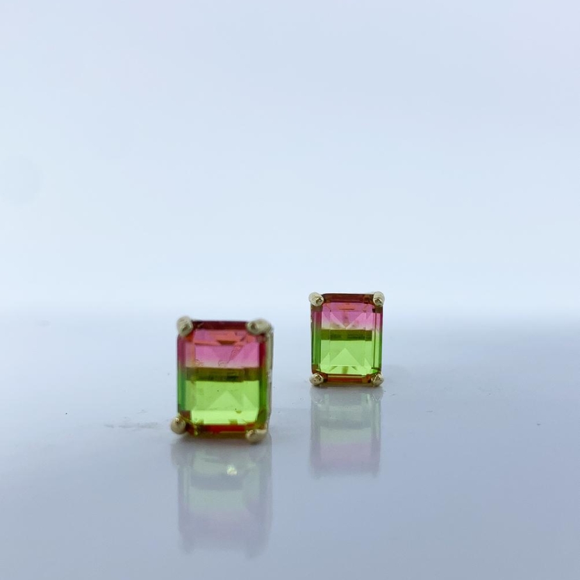 Brinco Quadrado Duas Cores