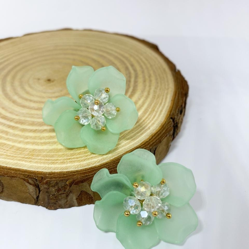 Brinco Flor Verde Querem