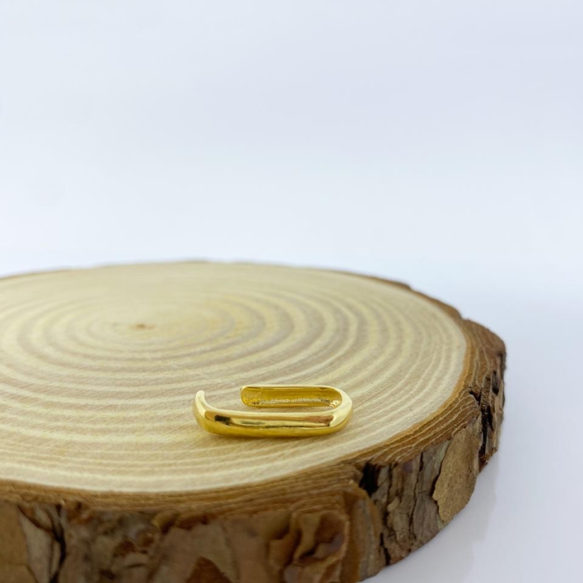 Brinco Piercing Fake Minimalista Dourado