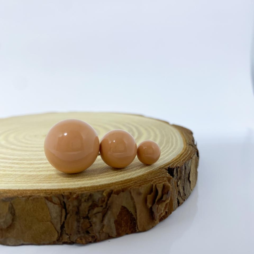 Brinco Trio Bolas Nude