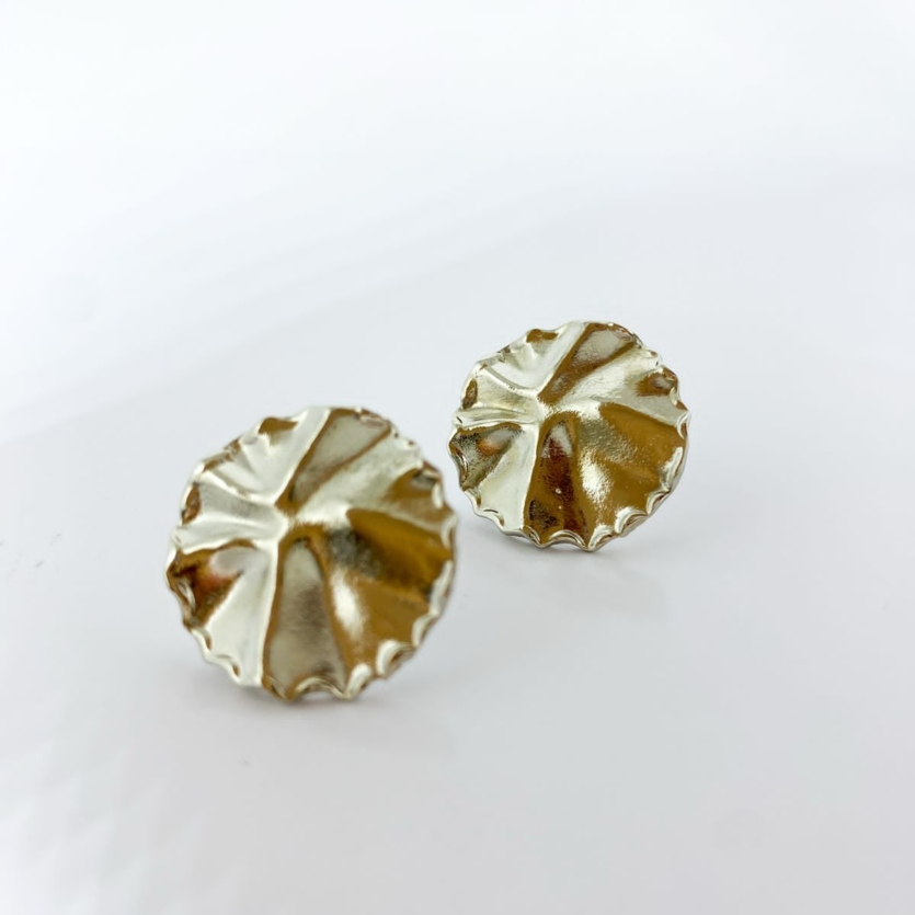 Brinco Círculo Martelado Prata Penha