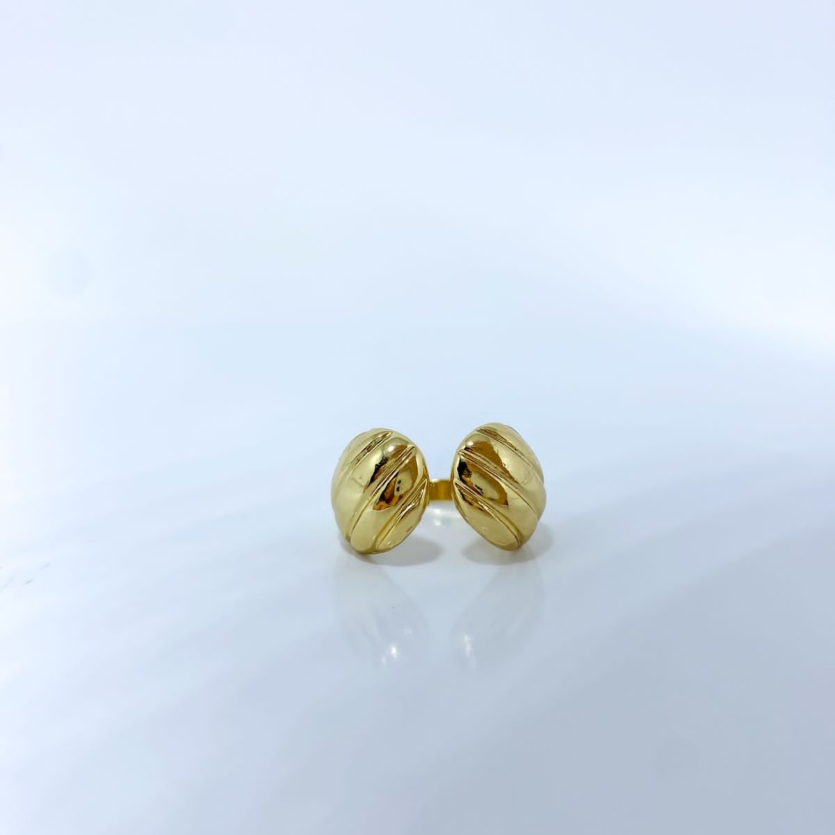 Anel Regulável Trabalhado Dourado