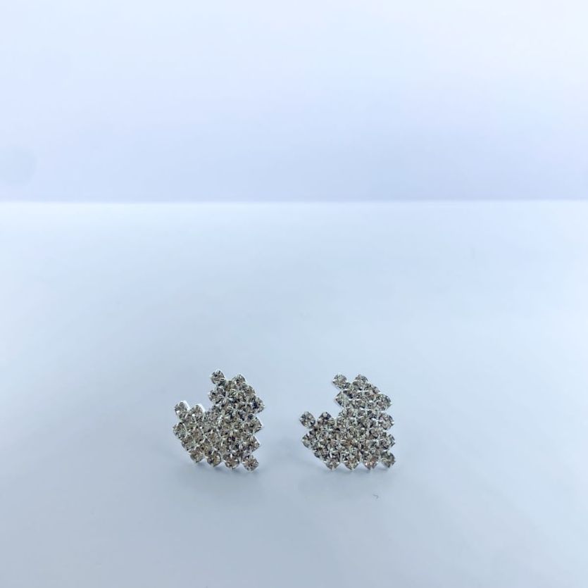 Brinco Coração De Zircônia Prata Tânia