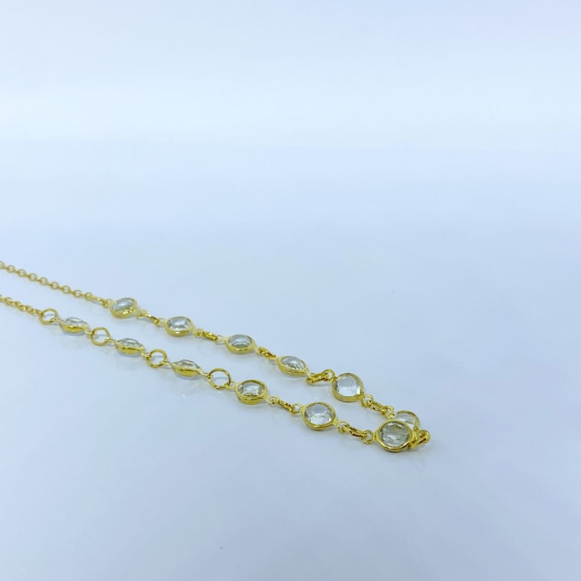 Colar Pontos De Luz Dourado Polly