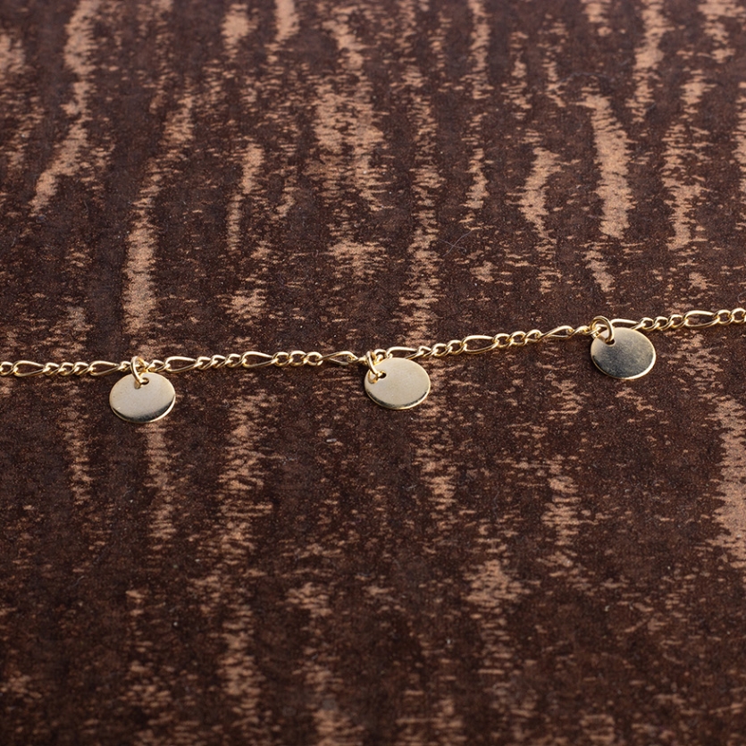 Pulseira Três Medalhas Dourada Adelina