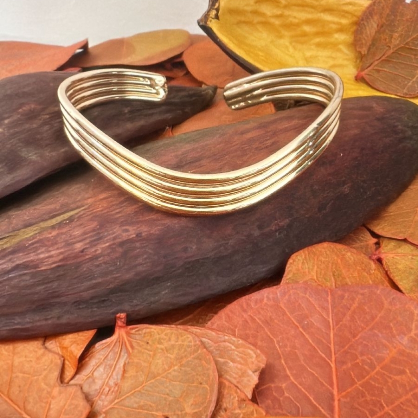 Bracelete Onda Dourado